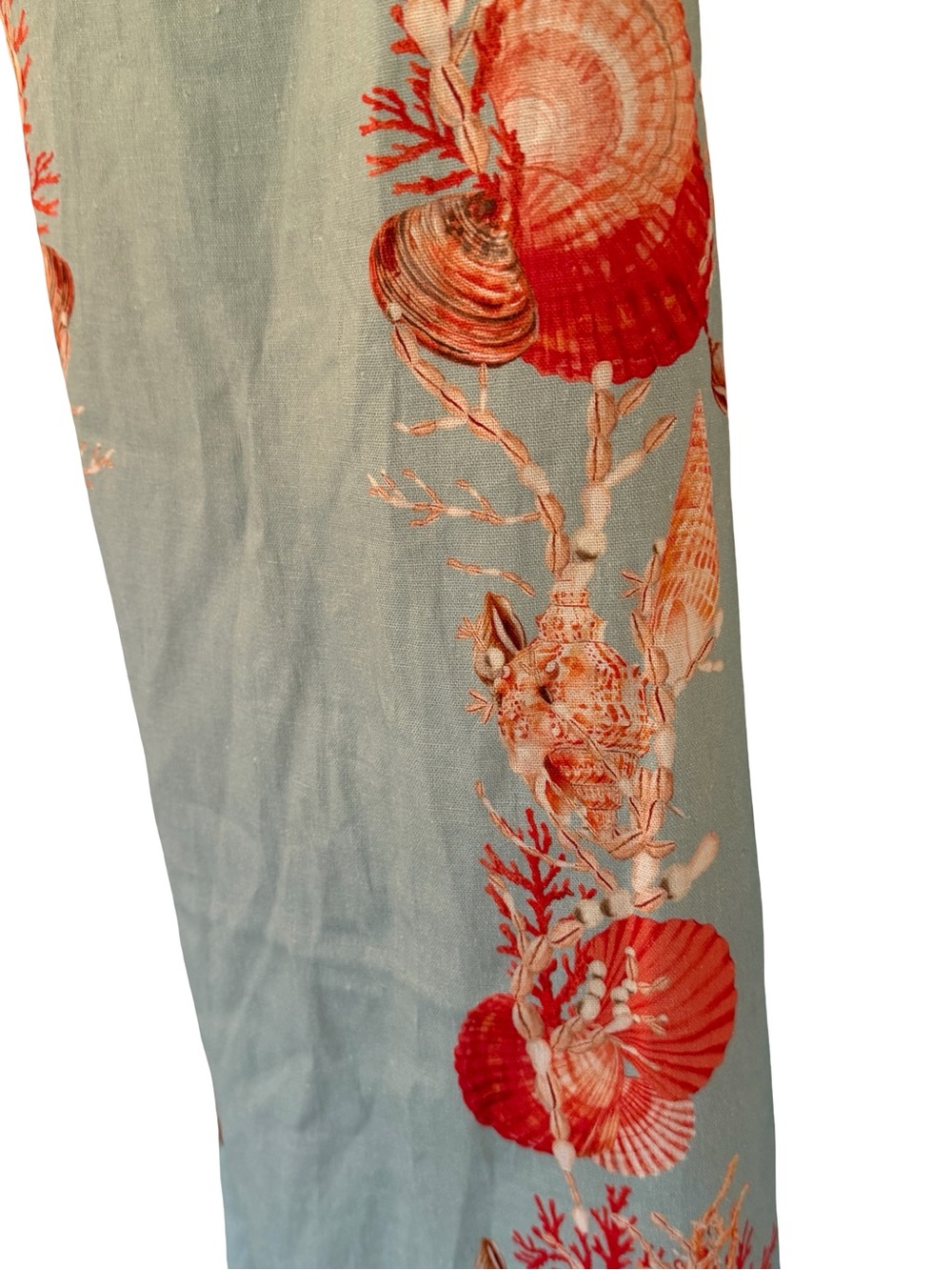 Caroline Constas Coral Shell Print Linen Maxi Dress NWT - Picture 8 of 10